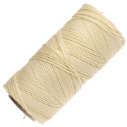 Bobina de hilo encerado Linhasita para micro macramé de 1,5 mm - Amarillo claro (1) x 116 m