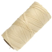 Bobina de hilo encerado Linhasita para micro macramé de 1,5 mm - Amarillo claro (1) x 116 m