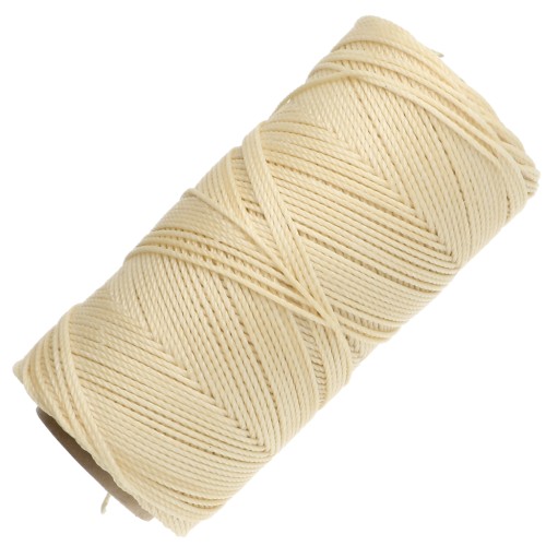 Bobina de hilo encerado Linhasita para micro macramé de 1,5 mm - Amarillo claro (1) x 116 m