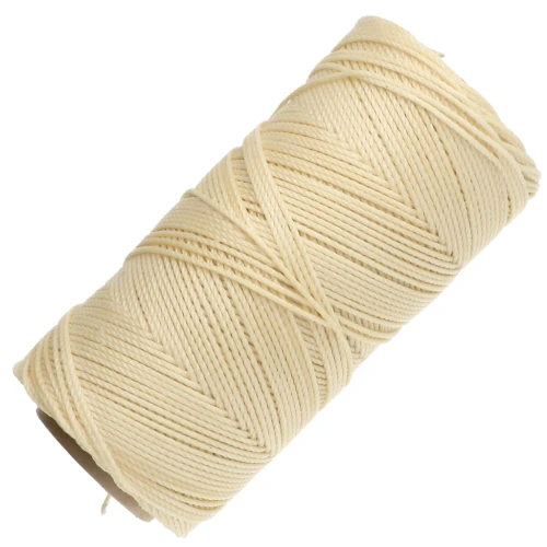 Bobina de hilo encerado Linhasita para micro macramé de 1,5 mm - Amarillo claro (1) x 116 m