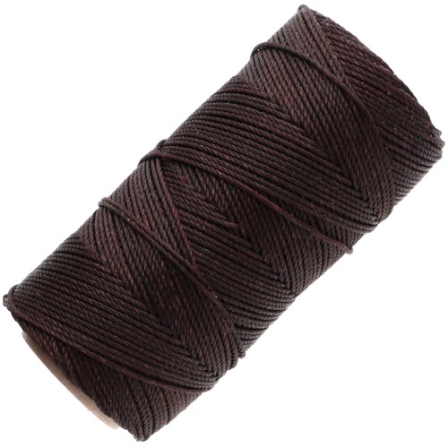 Bobina de hilo encerado Linhasita para micro macramé de 1,5 mm - Marrón chocolate (29) x 116 m