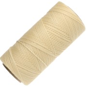 Bobina de hilo plano encerado Linhasita para macramé, 1,4 mm - Amarillo claro (1) x 167 m