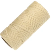 Bobina de hilo plano encerado Linhasita para macramé, 1,4 mm - Amarillo claro (1) x 167 m