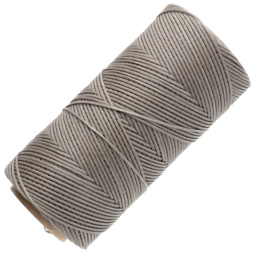 Bobina de hilo plano encerado Linhasita para macramé de 1,4 mm - Greige (4) x 167 m