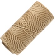 Bobina de hilo plano encerado Linhasita para macramé, 1,4 mm - Straw (18) x 167 m