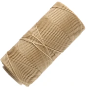 Bobina de hilo plano encerado Linhasita para macramé, 1,4 mm - Straw (18) x 167 m