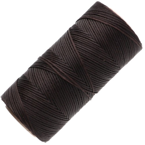 Bobina de hilo plano encerado Linhasita para macramé de 1,4 mm - Marrón chocolate (29) x 167 m