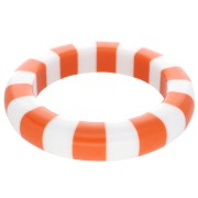 Pulsera de cuentas de resina opaca de 65 mm de grosor - Blanco - Naranja x1