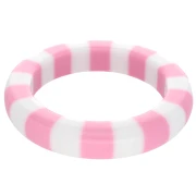 Pulsera brazalete gruesa de 64 mm de resina opaca - Blanca - Rosa x1