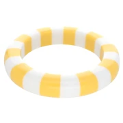 Pulsera de junco de 65 mm de grosor en resina opaca - Blanco - Amarillo x1