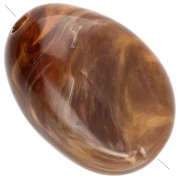 Cuentas acrílicas planas irregulares 18x13 mm - Marrón oscuro x10