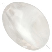 Cuentas acrílicas planas irregulares 18x13 mm - Marfil jaspeado x10