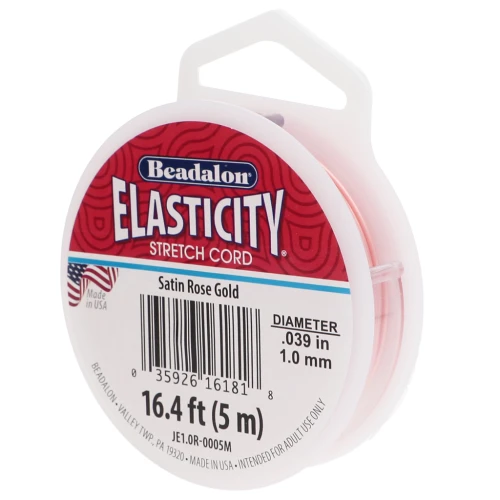 Elasticidad 1 mm - Oro rosa satinado x5m