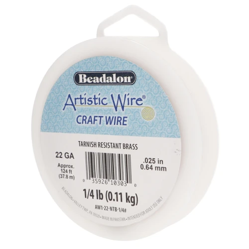 Alambre de latón Alambre artístico 0,64 mm - Antideslustre x37,8m