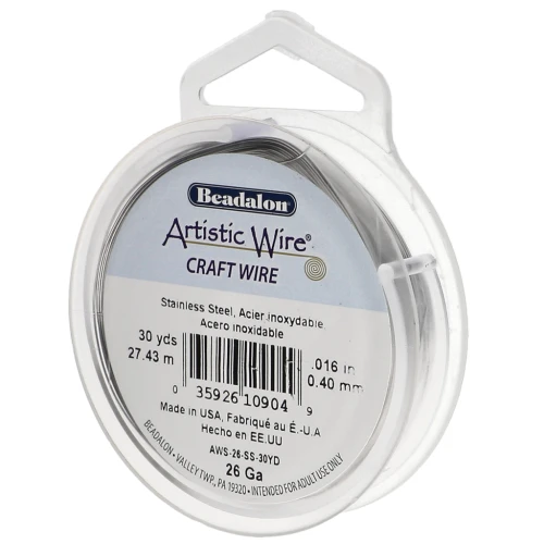 0.41 mm Hilo Artístico - Acero Inoxidable 304 x27.4m