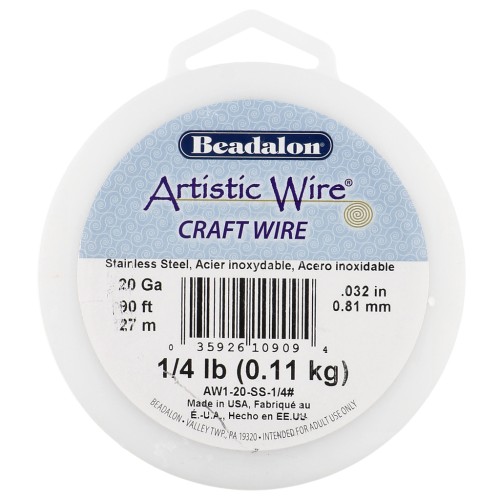 0.81 mm Hilo Artístico - Acero Inoxidable 304 x27m