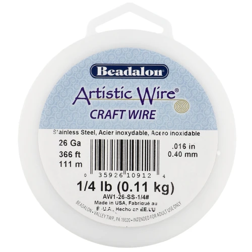 0,41 mm Hilo artístico - Acero inoxidable 304 x111m