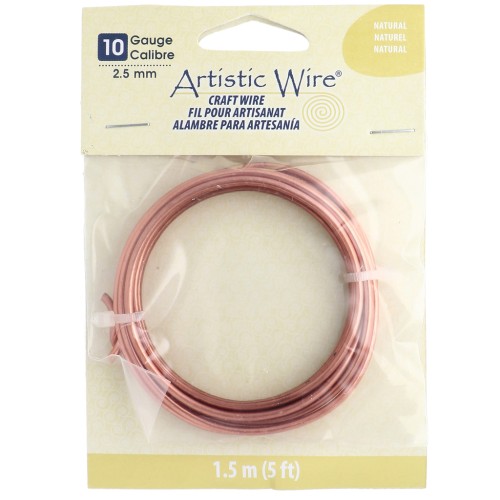 Alambre de cobre redondo 2,6 mm Artistic Wire - Natural x1,5m