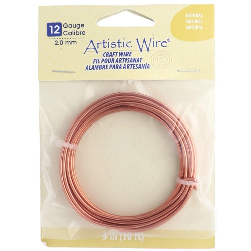 Alambre de cobre redondo 2,1 mm Artistic Wire - Natural x1,5m