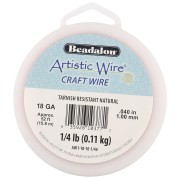 Artistic Wire Alambre de cobre redondo de 1 mm - Natural x15,8m