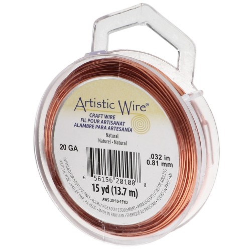 Alambre de cobre redondo 0,81 mm Artistic Wire - Natural x13,7m