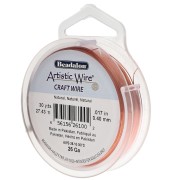 Alambre de cobre redondo 0,41 mm Artistic Wire - Natural x27,4m|raw }}