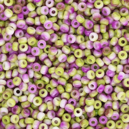 Rocaille Miyuki 11/0 55055 - Blanco Opaco Funky Orchid x8g