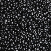 Rocaille Miyuki 11/0 55096 - Hematites Negro Vacío Completo x8g