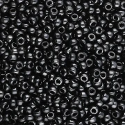 Rocaille Miyuki 11/0 55096 - Hematites Negro Vacío Completo x8g