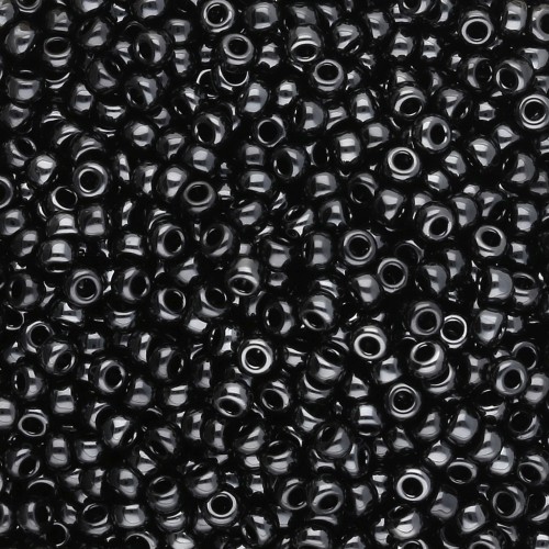 Rocaille Miyuki 11/0 55096 - Hematites Negro Vacío Completo x8g