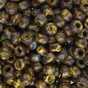 Rocaille Miyuki 6/0 4519 - Amarillo Oscuro Opaco Picasso x8g