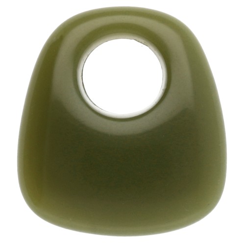 Colgante trapecio de resina opaca 23x21 mm - Caqui x1