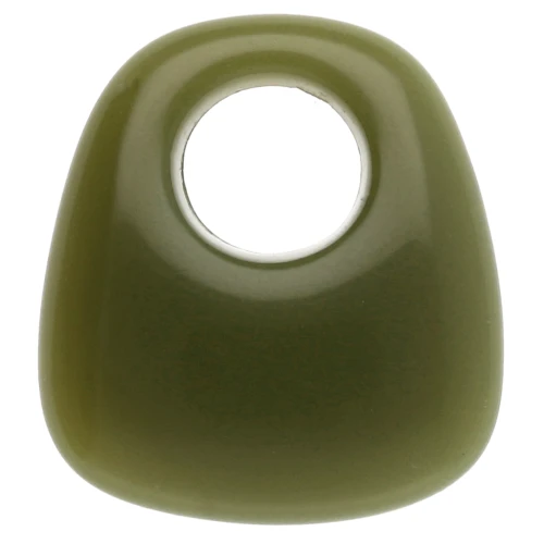 Colgante trapecio de resina opaca 23x21 mm - Caqui x1