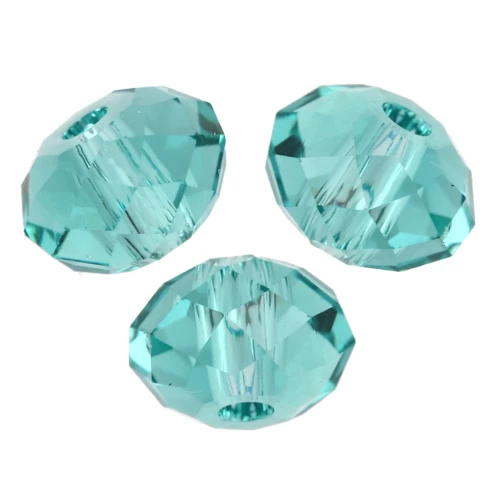 PureCrystal 5040 Perla redonda aplanada de 6 mm - Verde Caribe reinventado