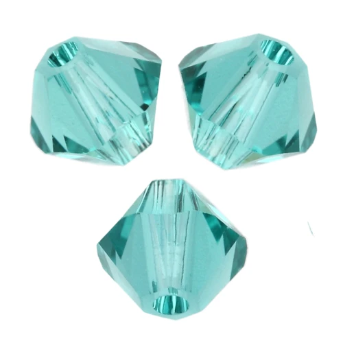PureCrystal 5328 Peonzas de cristal de 4 mm - Reinventado Verde Caribe x50