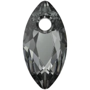 PureCrystal Marquise Cut 6437 9x4.5 mm Colgante - Cristal Plata Noche x1