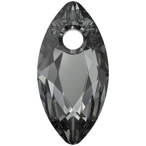 PureCrystal Marquise Cut 6437 9x4.5 mm Colgante - Cristal Plata Noche x1