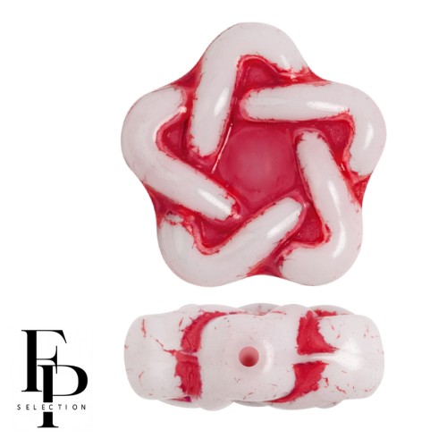 Cuentas de vidrio Elegant Star 12 mm - Rojo Aurora x10