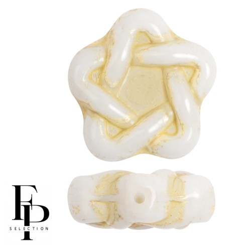 Cuentas de vidrio Elegant Star 12 mm - Beige x10