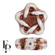 Cuentas de vidrio Estrella elegante 12 mm - Cobre Oro Bronce x10