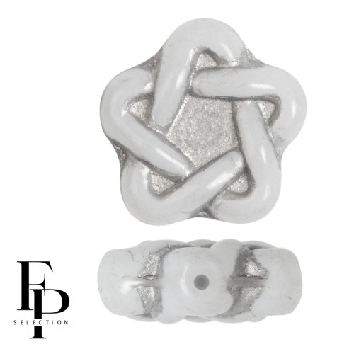 Cuentas de vidrio Elegant Star 12 mm - Gris x10