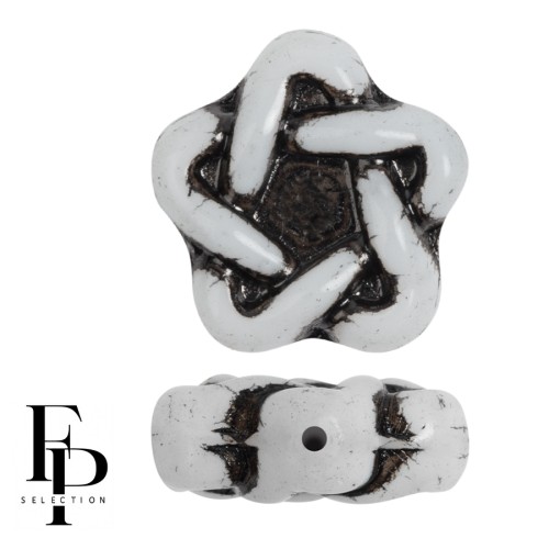 Cuentas de vidrio Elegant Star 12 mm - Azabache x10