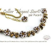 Cuentas de vidrio Elegant Star 12 mm - Azabache x10