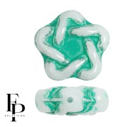 Cuentas de vidrio Elegant Star 12 mm - Verde claro x10