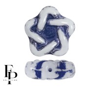 Opaque White - Cuentas de vidrio Star Elegant 12 mm - Royal Bluex10 Cuentas de vidrio Star Elegant 12 mm - Royal Bluex10