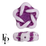 Cuentas de vidrio Elegant Star 12 mm - Violeta x10