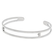 Pulsera de 9x155 mm para cuentas de 4 mm - Acero inoxidable 316L x1