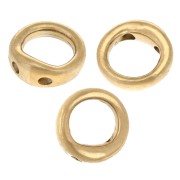 Anillos de protección lisos de 5 mm para alambre de 0,7 mm - Acero inoxidable chapado en oro 316L x4