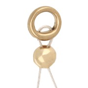 Anillos de protección lisos de 5 mm para alambre de 0,7 mm - Acero inoxidable chapado en oro 316L x4