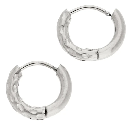 Escudo redondo martillado reversible 13 mm - Alambre 2,5 mm - Acero inoxidable 316L y 201 x2